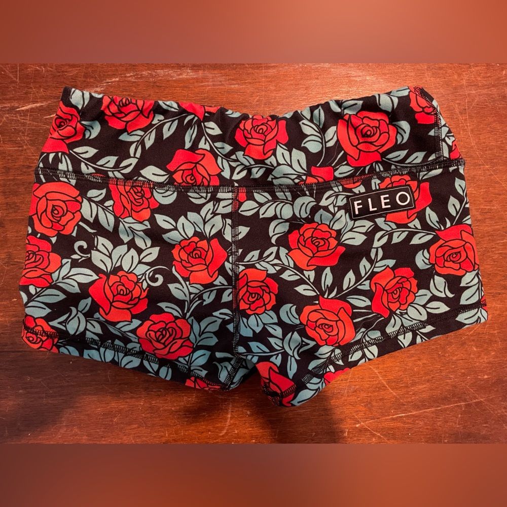 FLEO Red Jade Rose Shorts